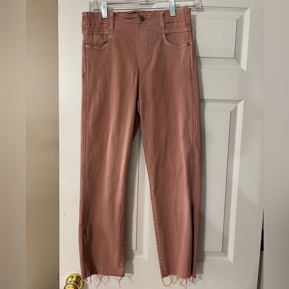 Aster mauve spilt raw hem crop Liverpools